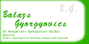 balazs gyorgyovics business card